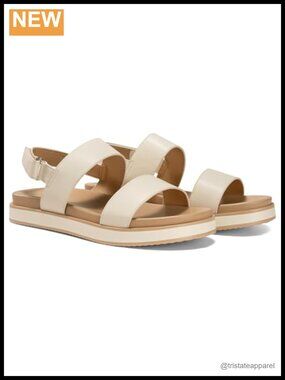 Arch Support Adjustable Strap Flat Sandals Platform Hook & Loop Closure